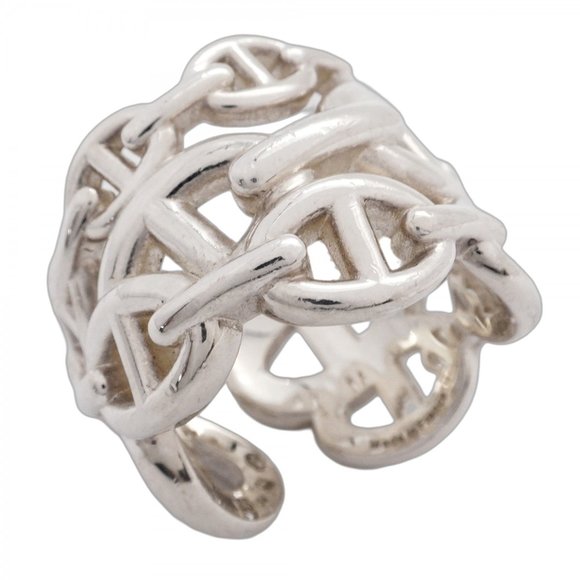 Hermes Hermès Chaine d'Ancre Enchaine GM Ring, Silver 925, #54, for Men and W... - Picture 1 of 10